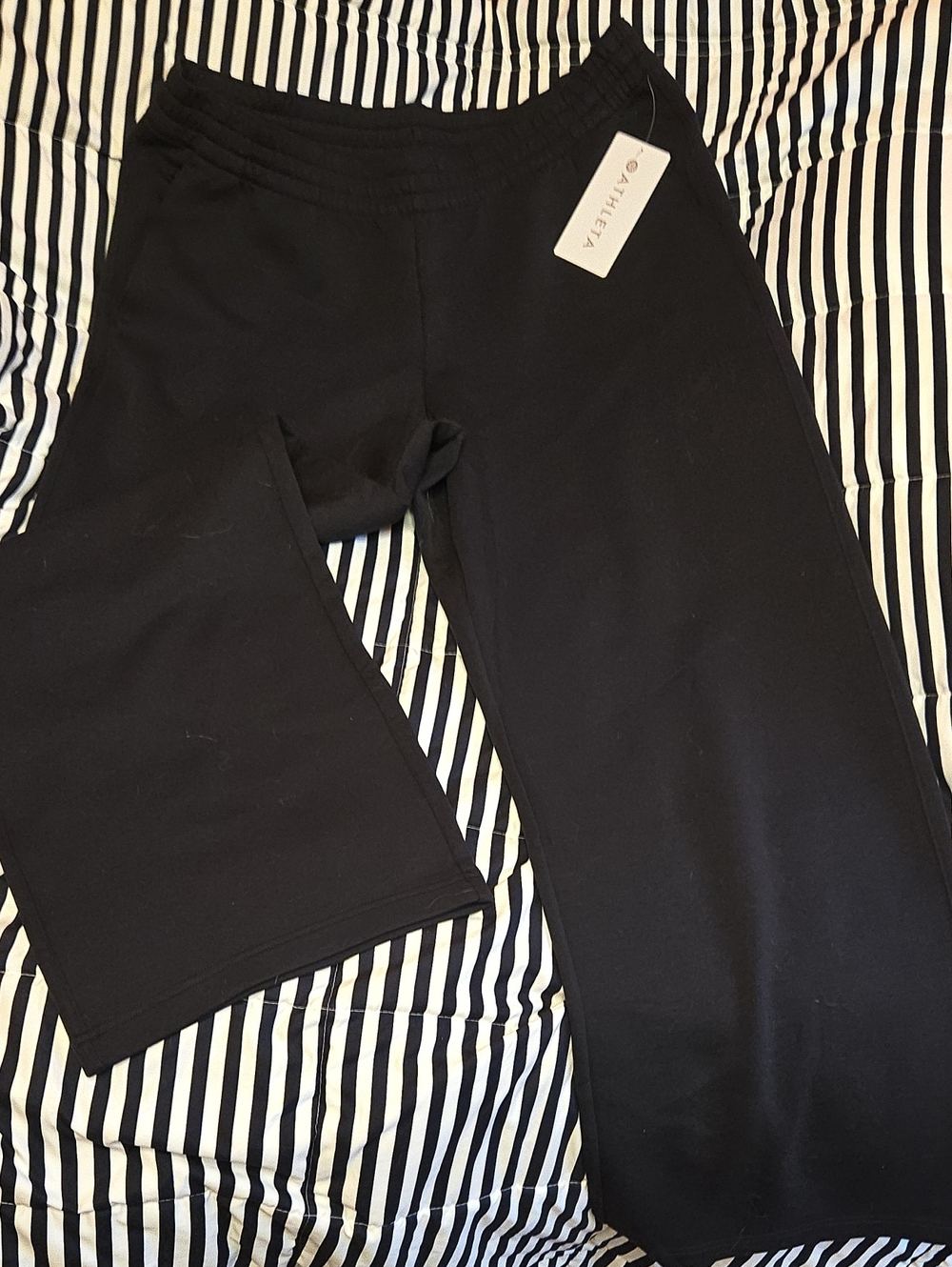 Athleta FORM KNIT STRAIGHT PANT Black XL NWT